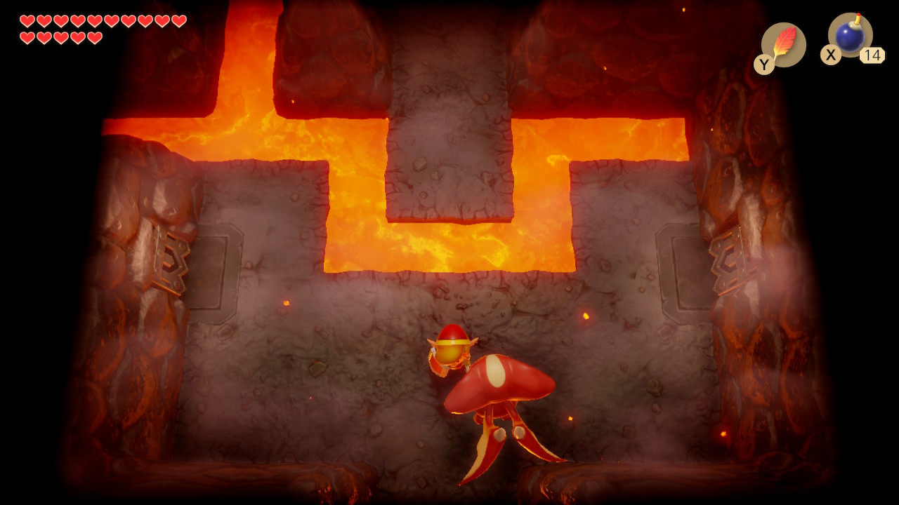Screenshot of the Turtle Dungeon from Link's Awakening on the Switch